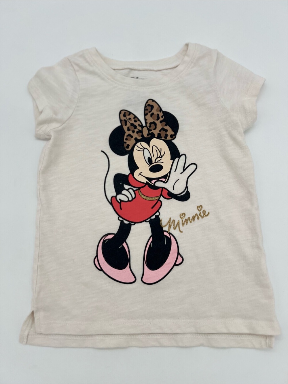 Disney Jump Beans 24 M Minnie Mouse Pullover Short Sleeved White Shirt